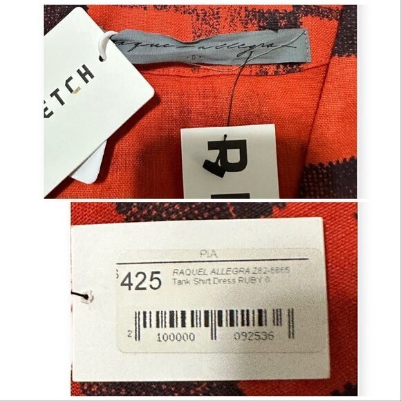 RAQUEL ALLEGRA Check Print Tank Dress in Ruby Checker, Size XS, New with Tags. - Picture 12 of 15